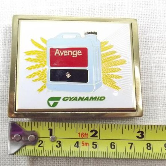 Vintage Avenge Cyanamid Agricultural Belt Buckle - Picture 7 of 8